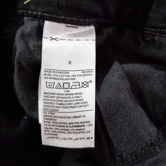 Old Navy Rockstar Super Skinny High Rise Black Jeans Size 8 Women’s Slim Fit - Picture 3 of 6